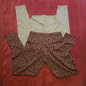 Ryderwear M EUC Leopard Print Leggings